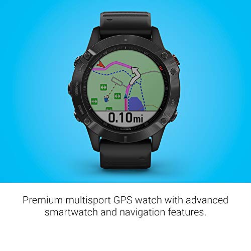 Garmin fēnix ​​6 PRO - Reloj GPS multideporte con mapas, música, frecuencia cardíaca y sensores, Negro con correa negra