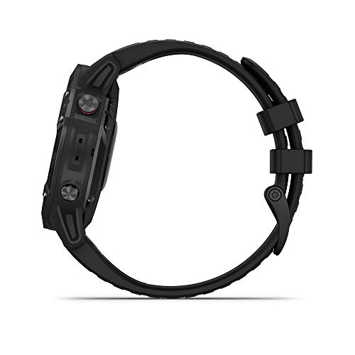 Garmin fēnix ​​6 PRO - Reloj GPS multideporte con mapas, música, frecuencia cardíaca y sensores, Negro con correa negra