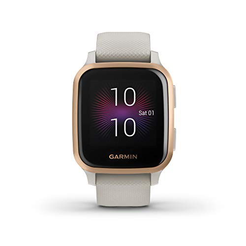 Garmin Venu Sq Music, Reloj Inteligente con GPS - Beige y Rosa Dorado