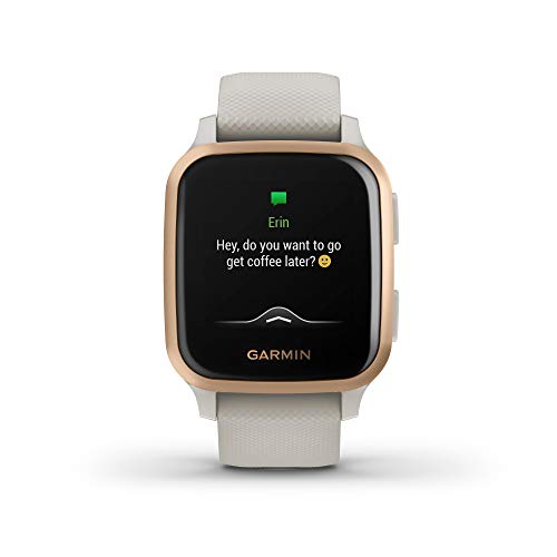 Garmin Venu Sq Music, Reloj Inteligente con GPS - Beige y Rosa Dorado