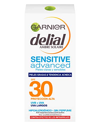 Garnier Delial Sensitive Advanced - Crema Facial Anti-Acné Protector Solar Ip30+  - 50 ml