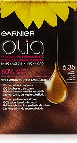 Garnier Olia Coloración Permanente sin Amoniaco, Tono: nº6.35 Rubio Caramelo, Pack of 2