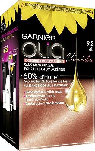 Garnier Olia Vivids 9.2 rosa dorado Coloración Permanente Intense Sans ammoniaque
