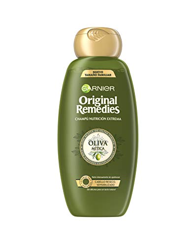 Garnier Original Remedies - Champú Nutrición Extrema Oliva Mítica para Pelo Reseco y Sensibilizado - 600 ml