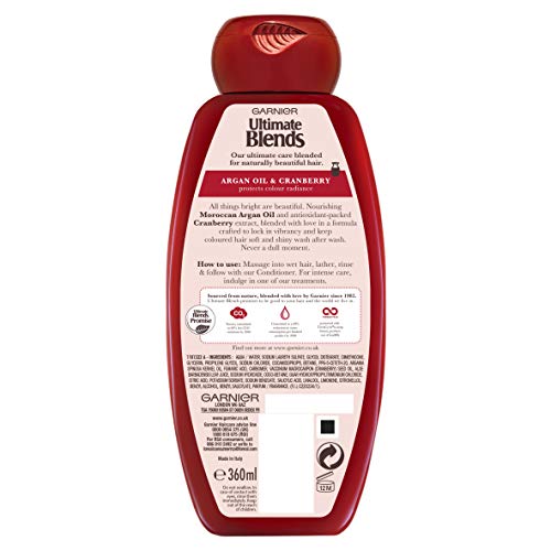 Garnier ultimate blends Argán Aceite de pelo champú, 360 ml, pack de 6