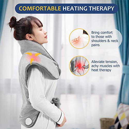 Gasky Almohadilla Electrica Espalda y Cuello con 6 Niveles de Temperatura, Manta Electrica Espalda para Cuerpo Cálido y Relajado, Anti-Sobrecalentamiento, Auto-Apagado, Lavable, 60 x 85 cm