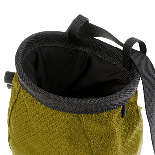 Gazechimp Bolsa Cilíndrica con Magnesio para Escalada con Cinturón Cordón Accesorio Deportivo - verde