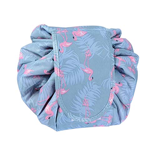 GCOA 2 Pack Bolso de Cosméticos Bolsa de Almacenamiento de Maquillaje Perezoso de Viaje de Gran Capacidad Portátil e Impermeable Paquete rápido Bolsas de Aseo duales mágicas con Cremallera y Cordones