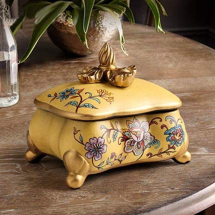 gdxy Joyero Caja Decorativa de Almacenamiento de Joyas Retro Creativa Decoraciones de Sala de Estar casera Exhibición Regalo de cumpleaños