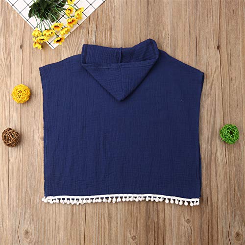 Geagodelia - Toalla con capucha para bebé, con capucha, para verano azul 6- 12 meses