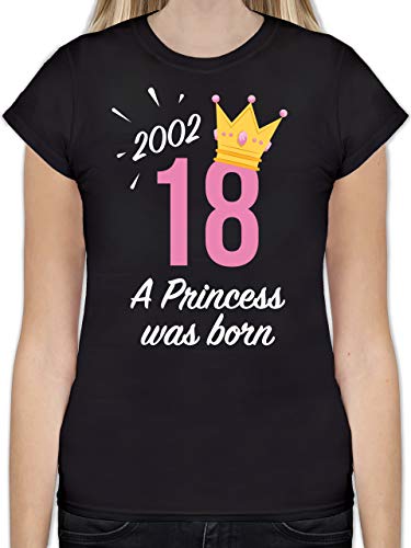 Geburtstag - 18 Geburtstag Mädchen Princess 2001 - Schwarz - L191 - Damen T-Shirt Rundhals … (Negro, M)