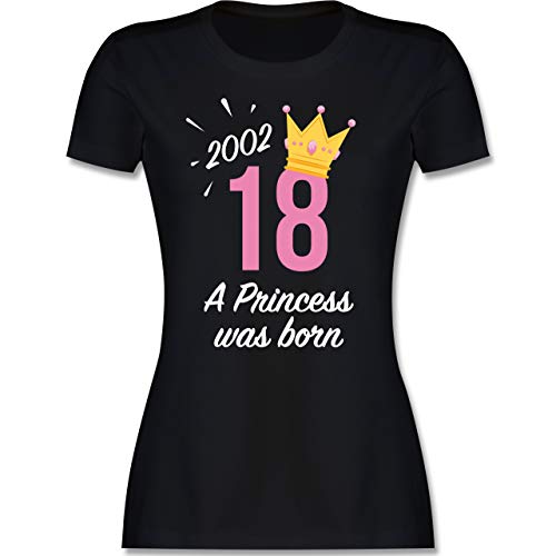 Geburtstag - 18 Geburtstag Mädchen Princess 2001 - Schwarz - L191 - Damen T-Shirt Rundhals … (Negro, S)