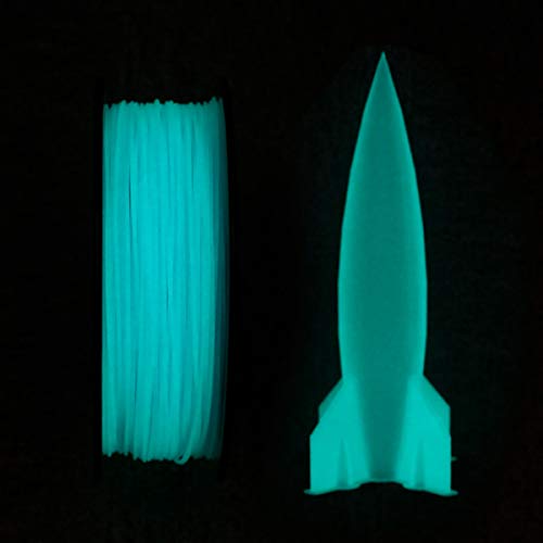 GEEETECH Filamento PLA de 1,75 mm para impresora 3D, brilla en la oscuridad, bobina de 1 kg, azul, 1