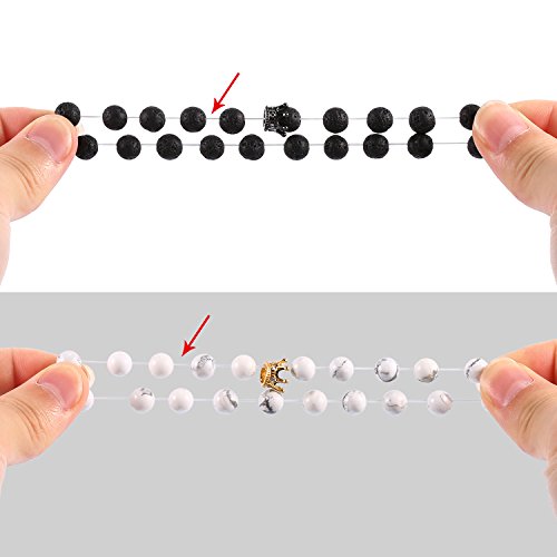 Gejoy Pulseras de Parejas de Abalorios Pulsera de Distancia Larga y Llavero de Llave para Desbloquear mi Corazón para Amantes, Amigos