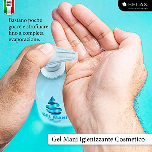 Gel cosmético antibacteriano para manos con aceite de árbol de té con aroma natural que aporta higiene y suavidad a las manos 100% Made in Italy