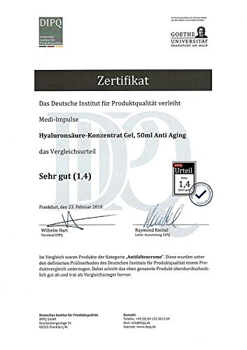 Gel de ácido hialurónico concentrado - Ideal como crema antienvejecimiento de día y noche - 50 ml - Para una hidratación prolongada