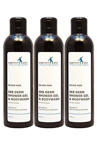 Gel de Ducha y Gel de Baño Plata-MSM Seb Derm - 3 x 200 ml