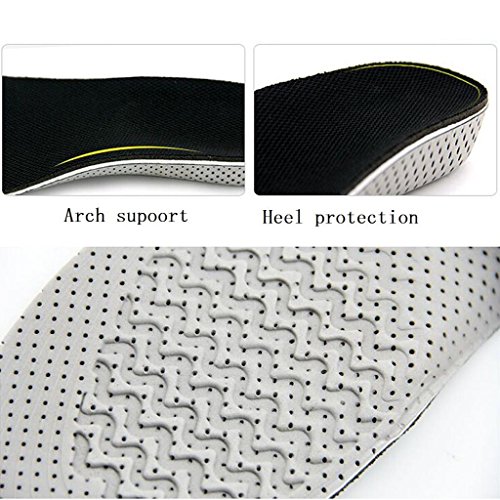 Generic Espuma De Memoria Unisex Invisibles Altura Del Talón Del Arco Aumentar Plantillas Más Altos - Negro, S ( 2cm )