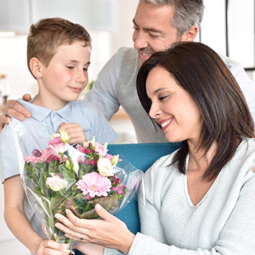 Generic Plain envoltorio celofán transparente florista película envoltura rollos cestas regalo de artes y manualidades 10 m x 54 cm