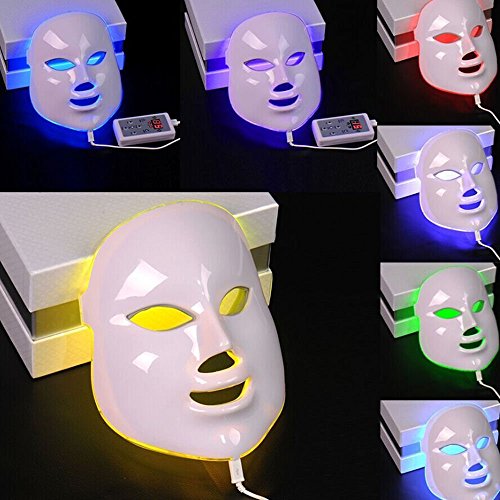 Genius Factory ® 7 Colores Luz fotón Led Máscara Facial Skin Rejuvenecimiento de terapia de belleza