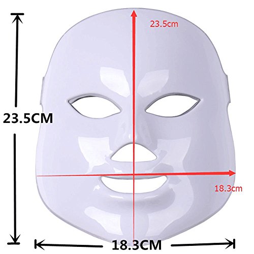 Genius Factory ® 7 Colores Luz fotón Led Máscara Facial Skin Rejuvenecimiento de terapia de belleza