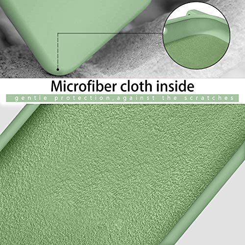 Genrics Funda con Cuerda para iPhone 8/ iPhone 7/ iPhone SE 2020, Carcasa de Silicona Líquida, Case con Correa Colgante Ajustable Collar Correa de Cuello Cadena Cordón, Verde