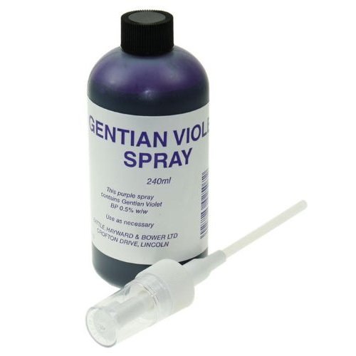 Gentian Violet Spray 240ml de gentiane - Antiparasitos para caballo talla 0.24