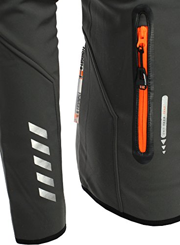 Geographical Norway - Chaqueta Rainman Turbo-Dry para hombre con tejido softshell y capucha gris oscuro M