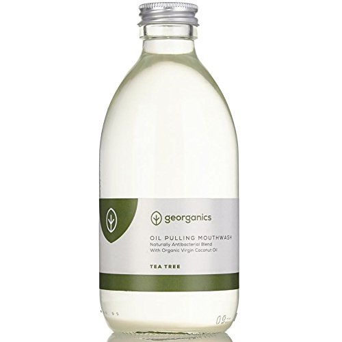 Georganics Enjuague Bucal Natural Antibacteriano "Oil Pulling" de Aceite de Coco - Árbol de Te