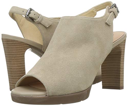 Geox D Annya High Sandal a Sandalias con Punta Abierta para Mujer,Beige ( Lt Taupe C6738) , 36.5 EU