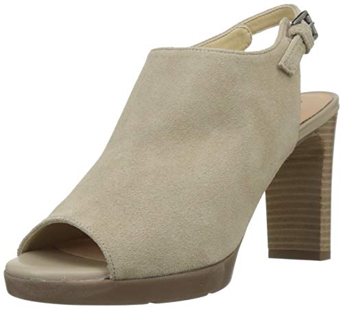 Geox D Annya High Sandal a Sandalias con Punta Abierta para Mujer,Beige ( Lt Taupe C6738) , 36.5 EU