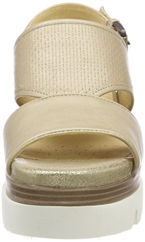Geox D RADWA B, Sandalias con Plataforma Plana para Mujer, Beige (Lt Taupe), 39.5 EU