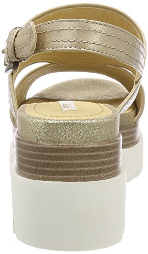Geox D RADWA B, Sandalias con Plataforma Plana para Mujer, Beige (Lt Taupe), 39.5 EU