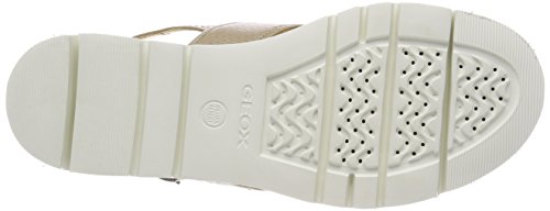 Geox D RADWA B, Sandalias con Plataforma Plana para Mujer, Beige (Lt Taupe), 39.5 EU