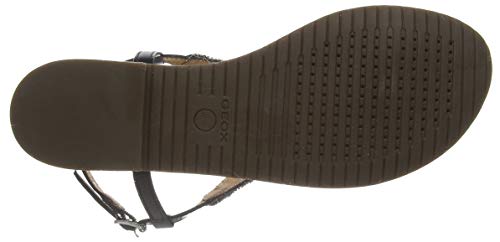 Geox D Sandal Hiver A, Sandalias con Punta Abierta para Mujer, Negro (Black C9999), 39 EU