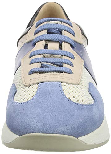 Geox D SUZZIE B, Zapatillas para Mujer, Marfil (Off White/Lt Blue C0160), 38 EU