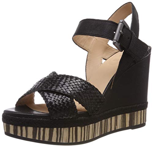 Geox D YULIMAR C, Sandalias con Punta Abierta para Mujer, Black C9999, 39 EU