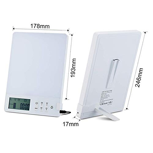 GFYL Lámpara de luz Diurna10000 Lux Espectro Completo, Luz Solar Simulada, con Temporizador y Pantalla, Color Doble Azul y Blanco, Brillo Ajustable, contra depresión Invierno