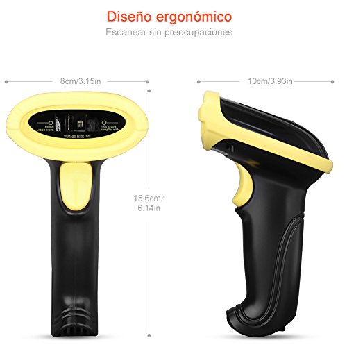 GHB Lector Codigo Barras Escáner de Codigos USB 2.0 para Compatible de Notebook Windows 10/8/7/ XP etc