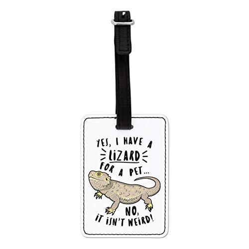 Gift Base Sí i Tienen un Lagarto para una Mascota Visual Equipaje Etiqueta con Correa Negra