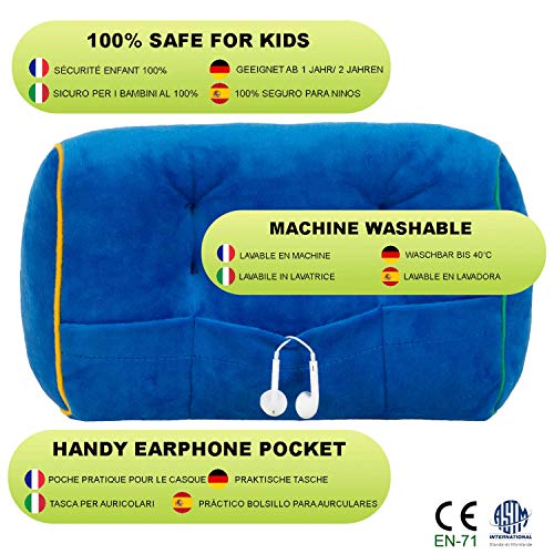 Gifts for Readers & Writers Soporte sofá de Lectura, Atril para Libros, iPad, Tablet, eReader, cojín de Descanso, Idea de Regalo - Modelo Azul