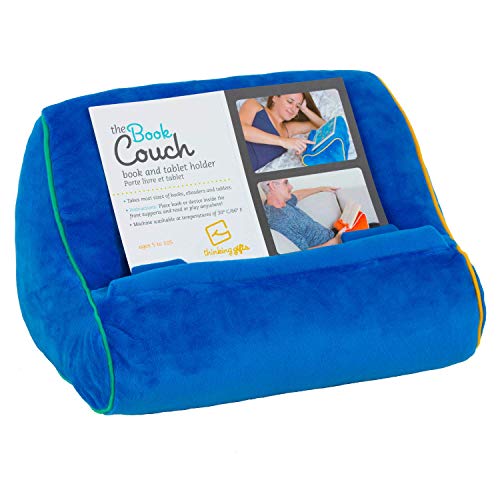 Gifts for Readers & Writers Soporte sofá de Lectura, Atril para Libros, iPad, Tablet, eReader, cojín de Descanso, Idea de Regalo - Modelo Azul