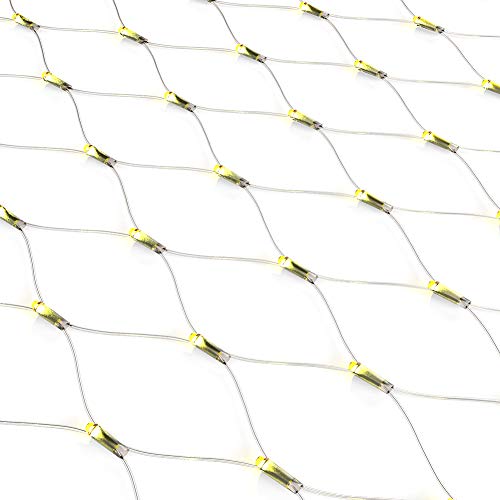 Gigonic - Guirnalda de luces led (100 x 160 ledes, luz blanca cálida, para interior y exterior), Luz blanca cálida y fría, 9 modos., 320LED