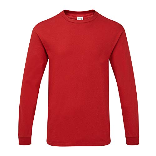 Gildan - Jersey de Manga Larga Modelo Hammer para Hombre (4XL) (Rojo Escarlata Deportivo)