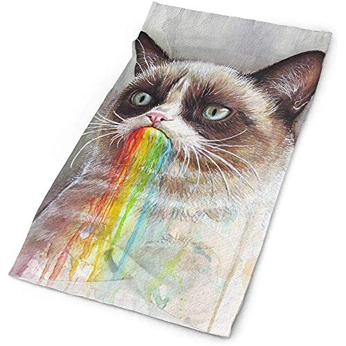 Giles John Grampy Cat Spit Rainbow Bandanas Headwear Diadema Multi Bufanda Mascarilla Cuello Polaina para Deportes Al Aire Libre