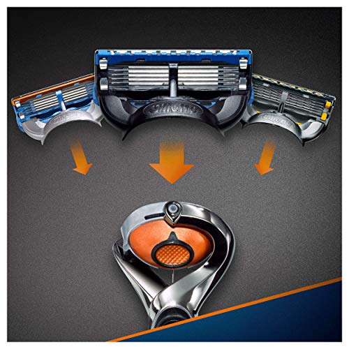 Gillette Fusion ProGlide FlexBall - Maquinilla de afeitar para hombre, 1 cabezal con 5 hojas, color negro