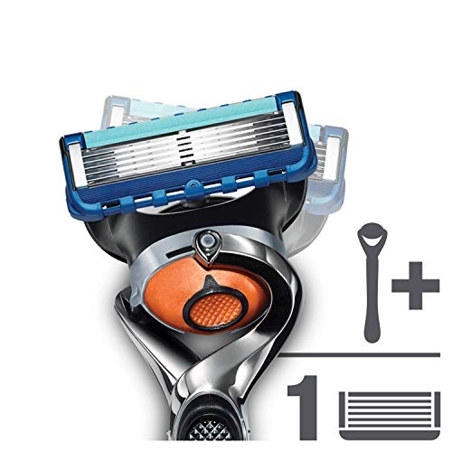 Gillette Fusion ProGlide FlexBall - Maquinilla de afeitar para hombre, 1 cabezal con 5 hojas, color negro