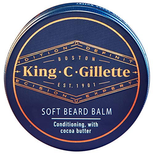 Gillette King C Bálsamo de aseo para barba para hombres con manteca de cacao, aceite de argán y manteca de karité, 100 ml