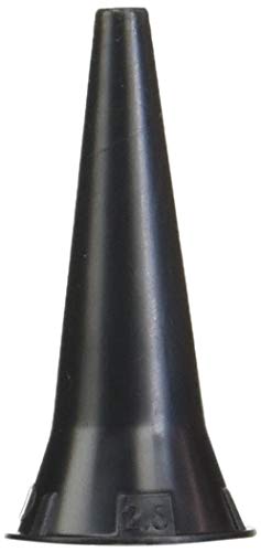 GIMA ref 31487 Auriculares Speculum desechables, Ø 2.5 mm, sin latex, color negro, compatibles con otoscopios profesionales de serie"mini", disponible en 250 unidades