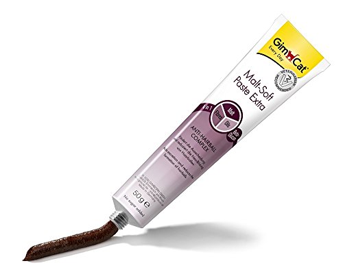 GimCat pasta Malt-Soft Extra , Aperitivo para gatos de fibra de origen vegetal con efecto antibolas de pelo , 1 paquete (1 x 50 g)